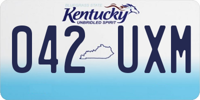 KY license plate 042UXM