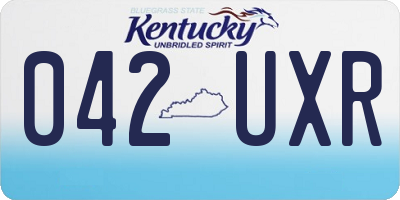 KY license plate 042UXR