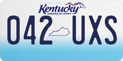KY license plate 042UXS