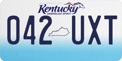 KY license plate 042UXT