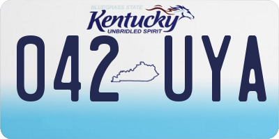 KY license plate 042UYA