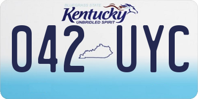 KY license plate 042UYC