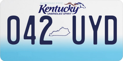 KY license plate 042UYD