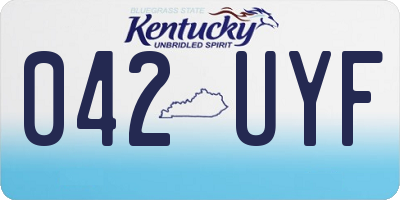 KY license plate 042UYF