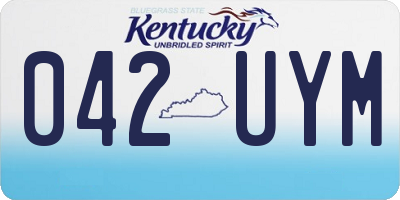 KY license plate 042UYM