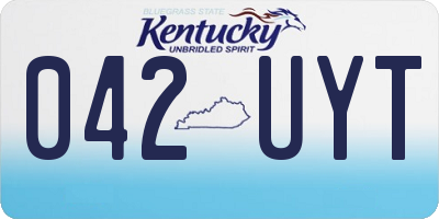 KY license plate 042UYT