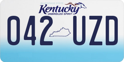 KY license plate 042UZD