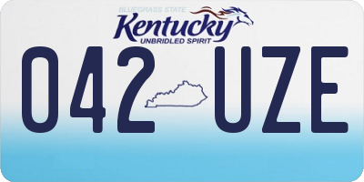 KY license plate 042UZE