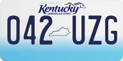 KY license plate 042UZG