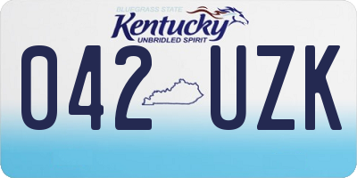 KY license plate 042UZK