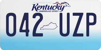 KY license plate 042UZP