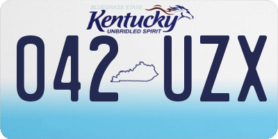 KY license plate 042UZX