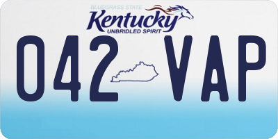 KY license plate 042VAP