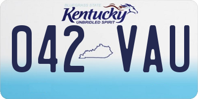 KY license plate 042VAU