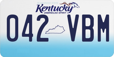 KY license plate 042VBM