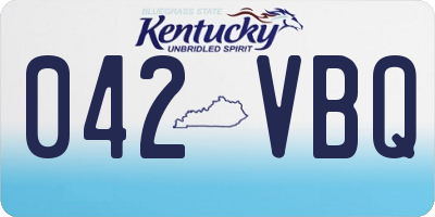 KY license plate 042VBQ
