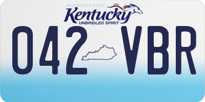 KY license plate 042VBR