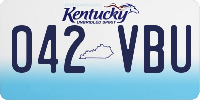 KY license plate 042VBU