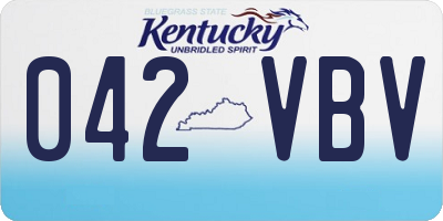 KY license plate 042VBV