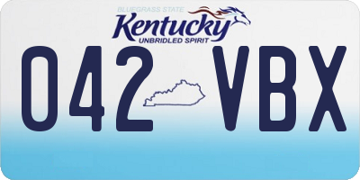 KY license plate 042VBX