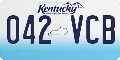 KY license plate 042VCB