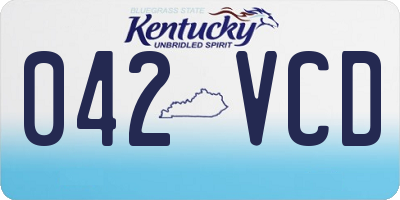 KY license plate 042VCD