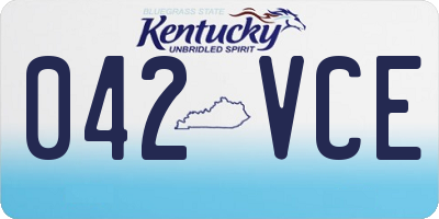 KY license plate 042VCE