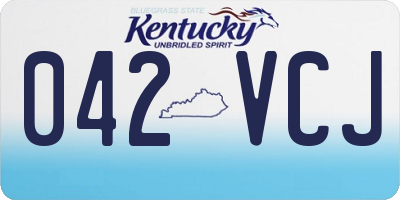 KY license plate 042VCJ