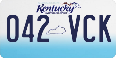 KY license plate 042VCK