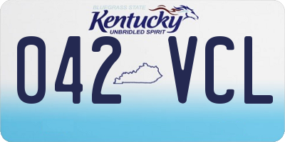 KY license plate 042VCL