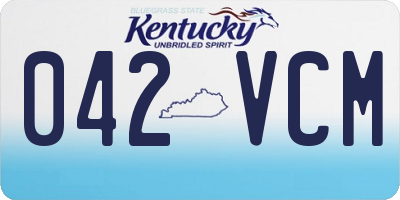 KY license plate 042VCM