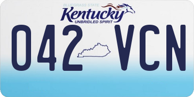 KY license plate 042VCN