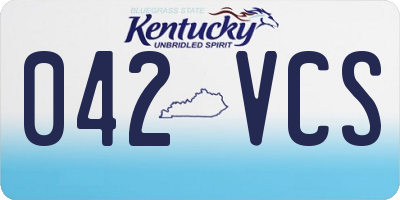 KY license plate 042VCS