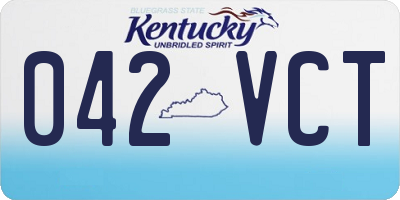 KY license plate 042VCT