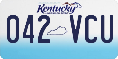 KY license plate 042VCU
