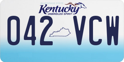 KY license plate 042VCW