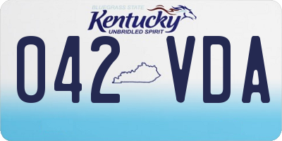 KY license plate 042VDA