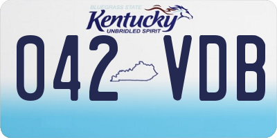 KY license plate 042VDB