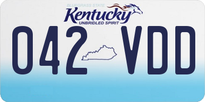 KY license plate 042VDD