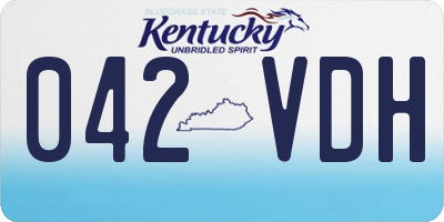 KY license plate 042VDH