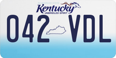 KY license plate 042VDL