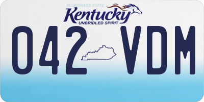 KY license plate 042VDM