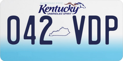 KY license plate 042VDP