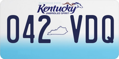 KY license plate 042VDQ