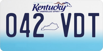KY license plate 042VDT