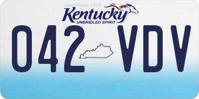 KY license plate 042VDV