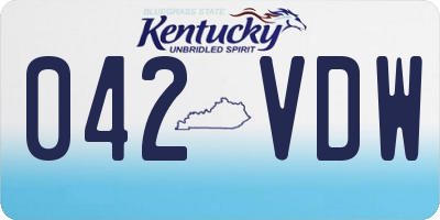 KY license plate 042VDW