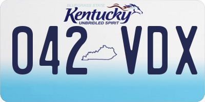KY license plate 042VDX