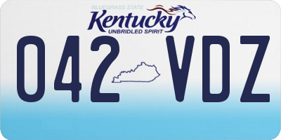 KY license plate 042VDZ