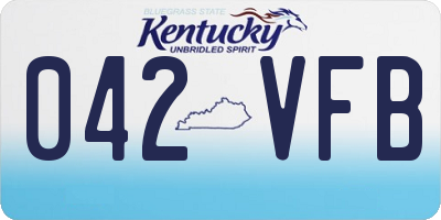 KY license plate 042VFB